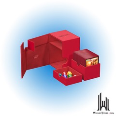 FLIP N TRAY DECK CASE MONOCOLOR RED 133+